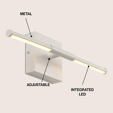 Makena Modern Minimalist Dimmable Integrated LED Metal Wall Sconce